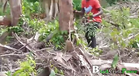 Black doll having casual lovemaking in the nature