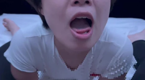 Kinky Chinese stunner makes messy gasping sounds while being ruthlessly bj'ed & spunked on