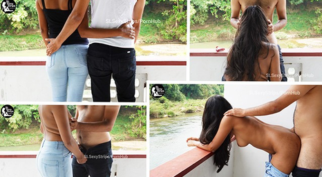 Witness Slsexystrips, the uber-sexy Sinhala honey, get her meaty boobies banged in a romantic outdoor meeting
