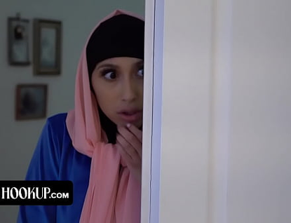 Observe hijab-wearing Arab teenage Penelope Forest get her taut vag wrecked by mischievous educator and get a jizz facial cumshot