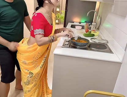 Ah Ko Lay's Indian wife Bootie Wife cooks up a succulent internal ejaculation while getting her appetizing honeypot romped