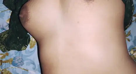 A girl has sex at night and gets her period in her tight pussy