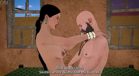 Dongi Baba fucked busty 3D bhabhi in Ashram Hindi Urdu